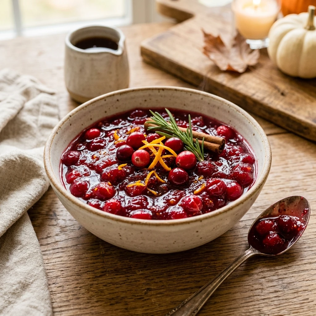 Thanksgiving Cranberry Sauce With Maple Syrup