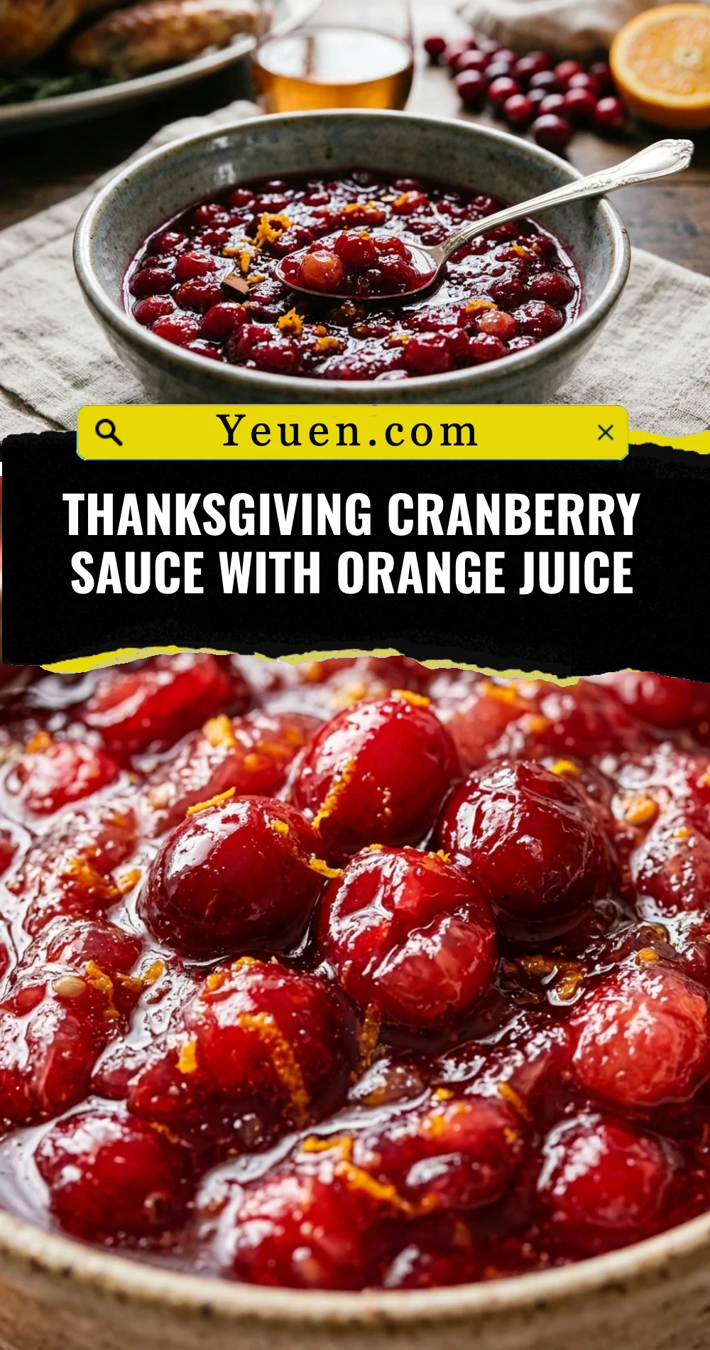 Thanksgiving Cranberry Sauce With Orange Juice