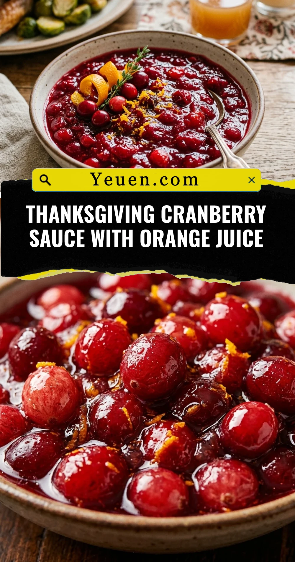 Thanksgiving Cranberry Sauce With Orange Juice