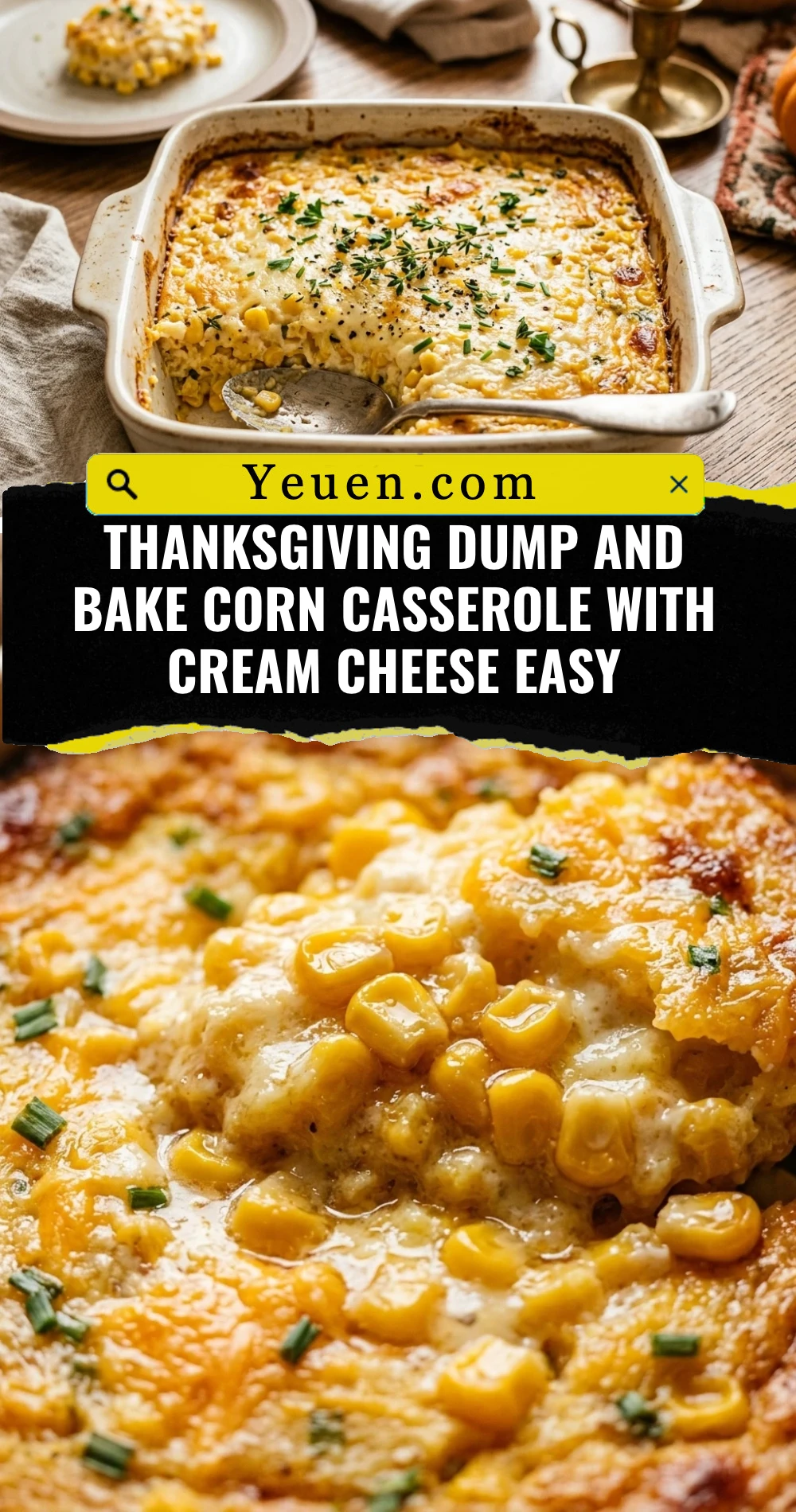 Thanksgiving Dump And Bake Corn Casserole With Cream Cheese Easy