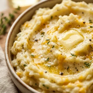 Thanksgiving Dump And Bake Mashed Potatoes With Butter 3 Ingredient