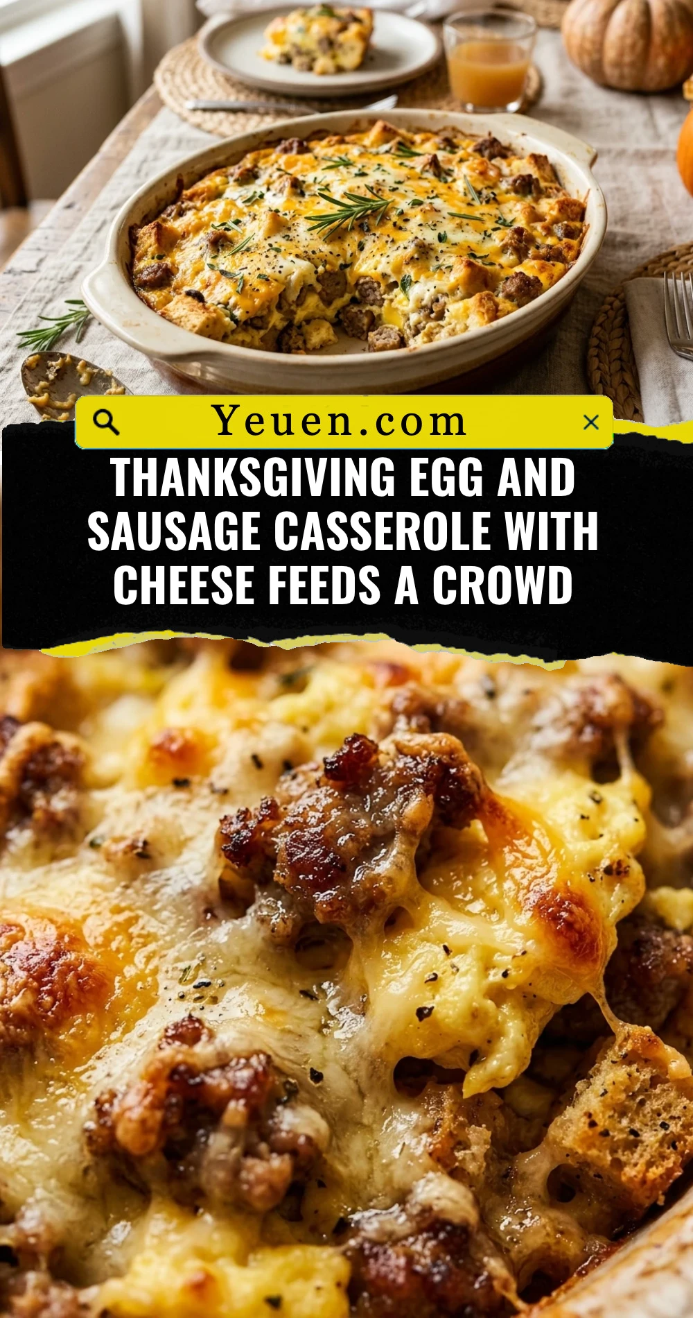 Thanksgiving Egg And Sausage Casserole With Cheese Feeds A Crowd