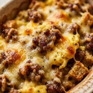 Thanksgiving Egg And Sausage Casserole With Cheese Feeds A Crowd