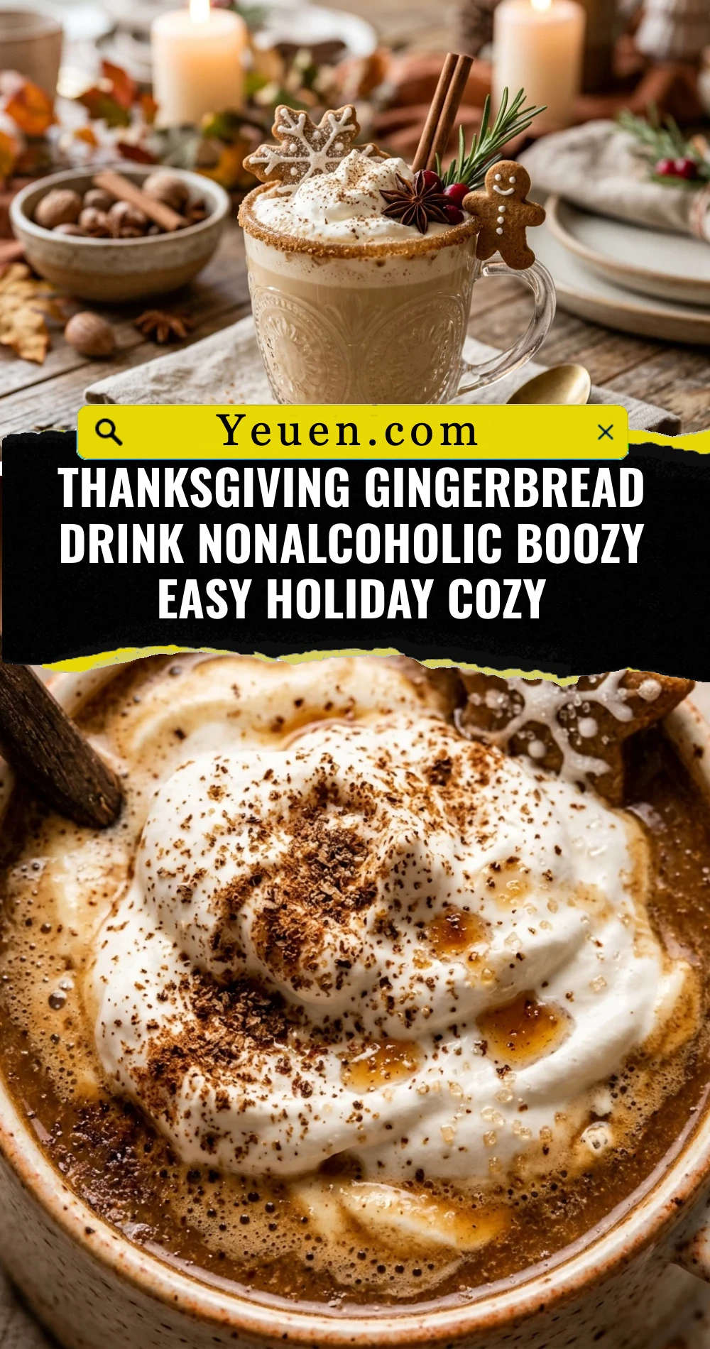 Thanksgiving Gingerbread Drink Nonalcoholic Boozy Easy Holiday Cozy