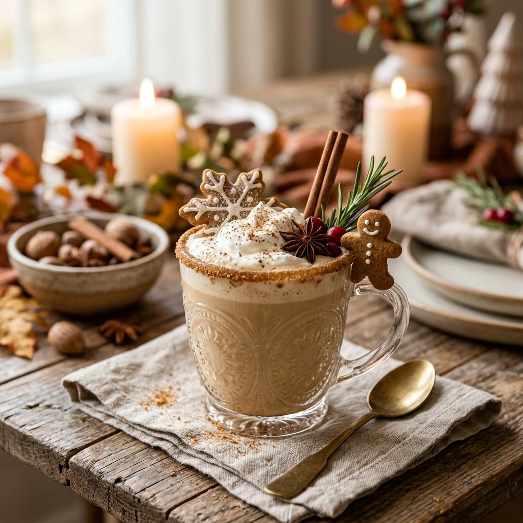 Thanksgiving Gingerbread Drink Nonalcoholic Boozy Easy Holiday Cozy