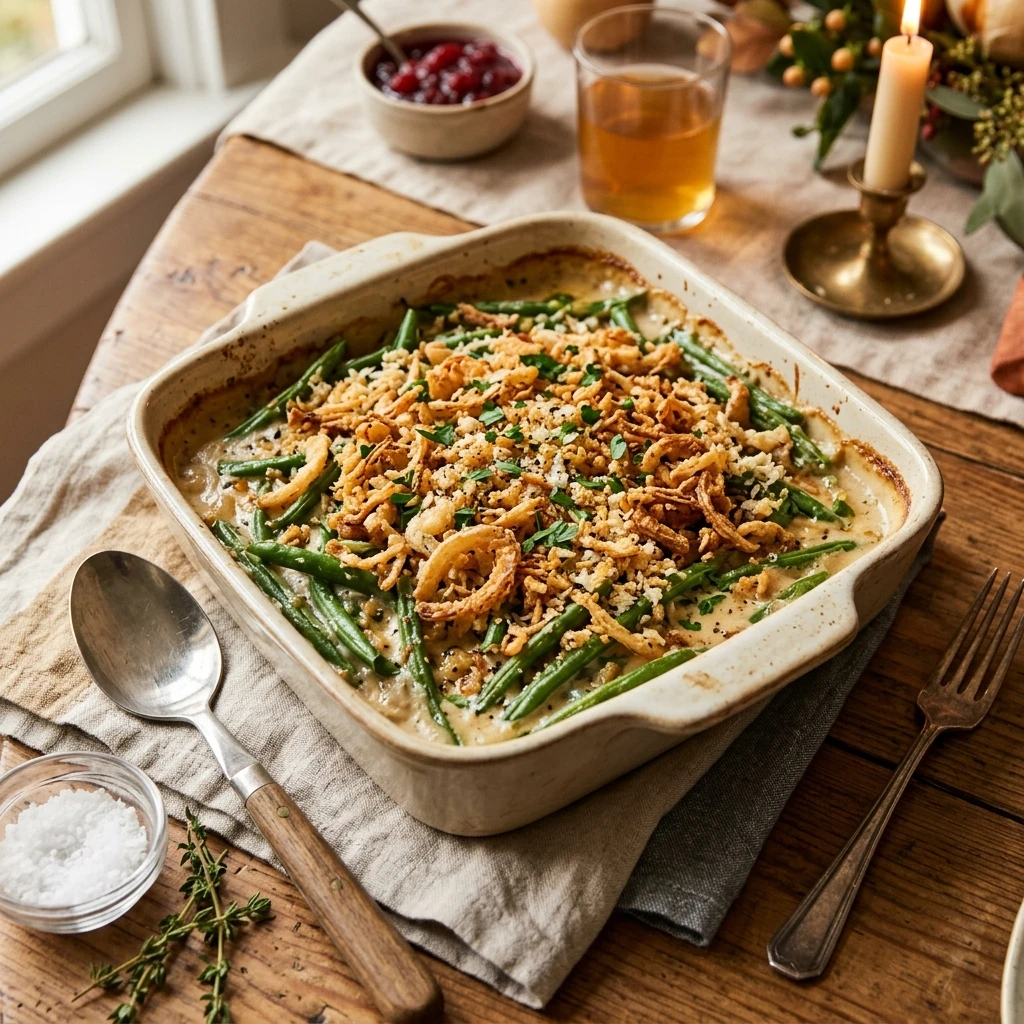 Thanksgiving Green Bean Casserole No Mushroom Soup