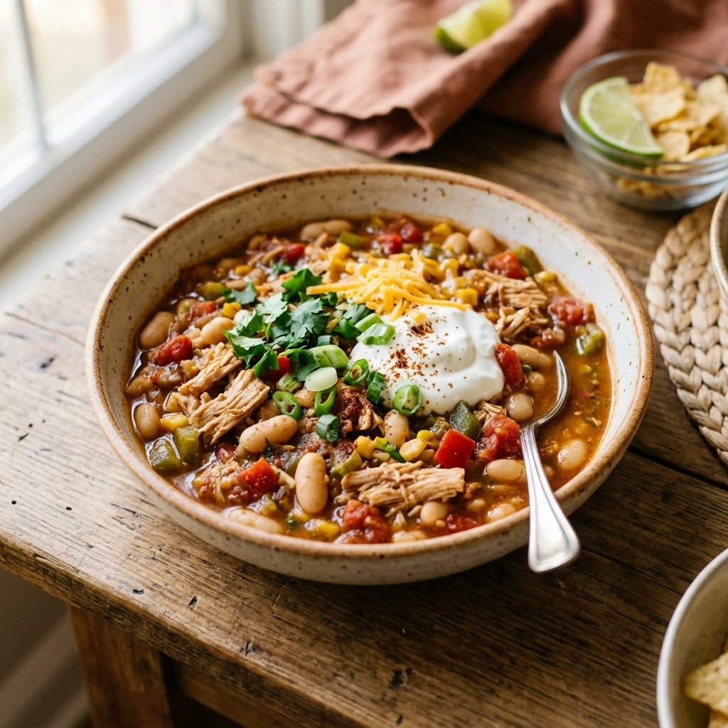 Thanksgiving High Protein Turkey Chili With White Beans Feeds A Crowd