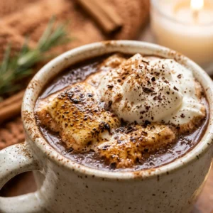 Thanksgiving Hot Chocolate Drink Nonalcoholic Boozy Easy Holiday Cozy
