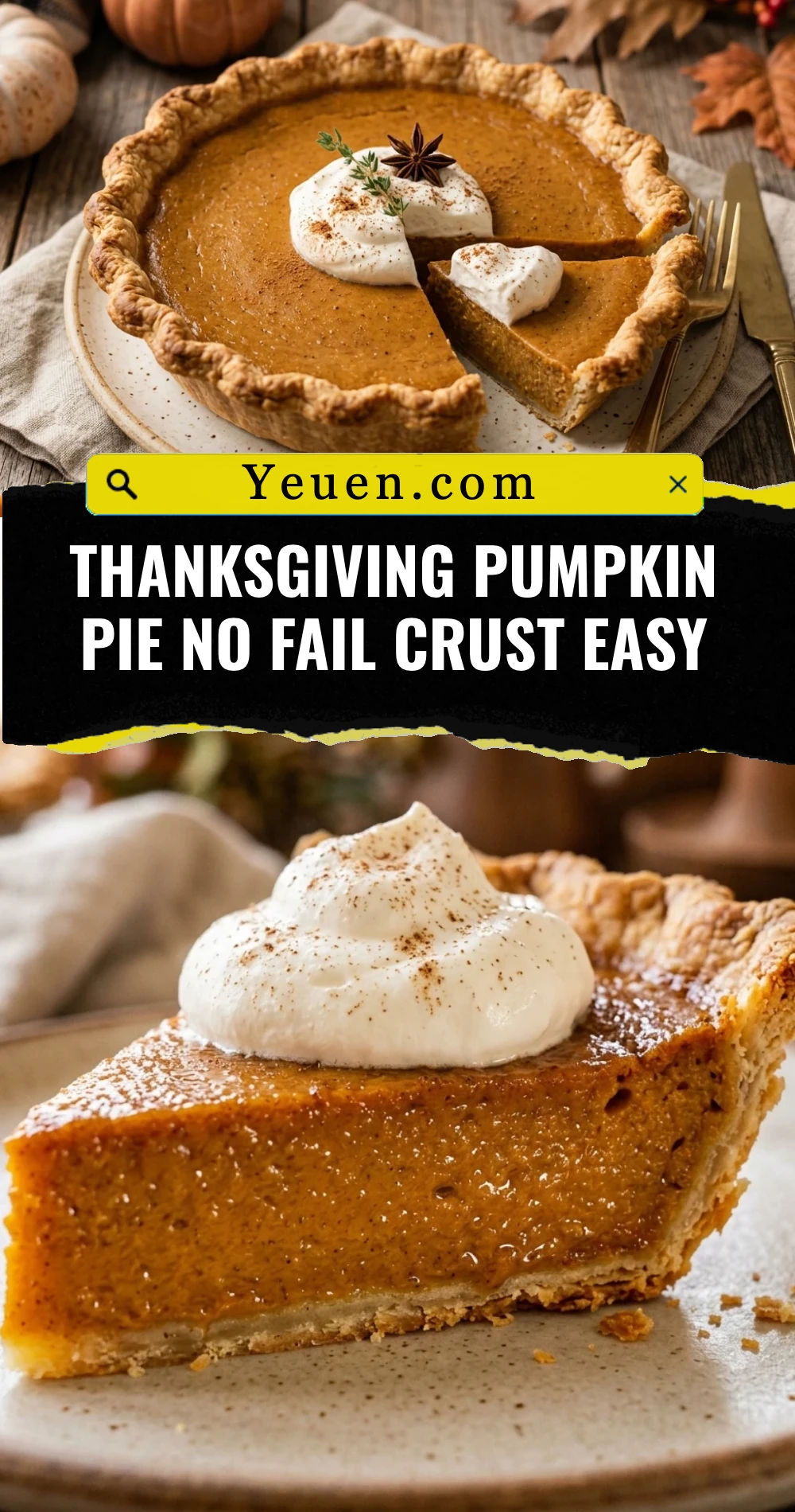 Thanksgiving Pumpkin Pie No Fail Crust Easy