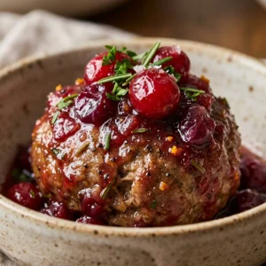 Thanksgiving Turkey Meatballs With Cranberry Sauce High Protein