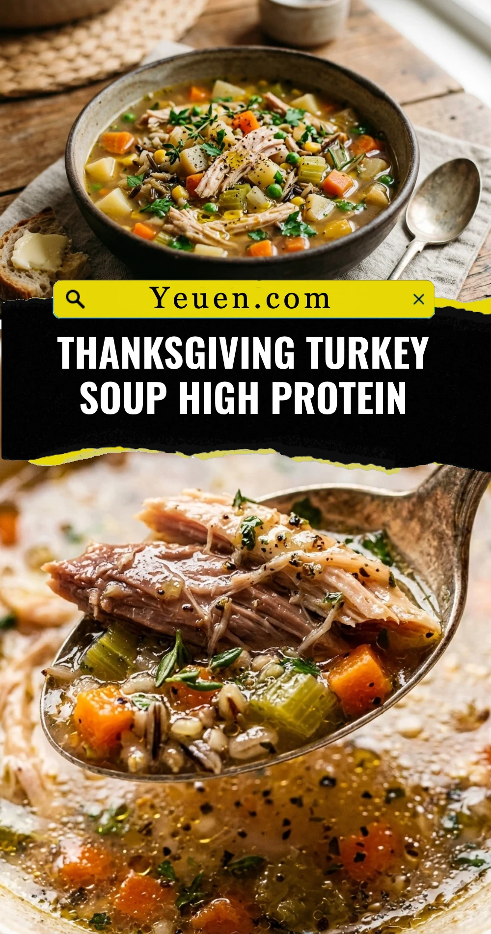Thanksgiving Turkey Soup High Protein