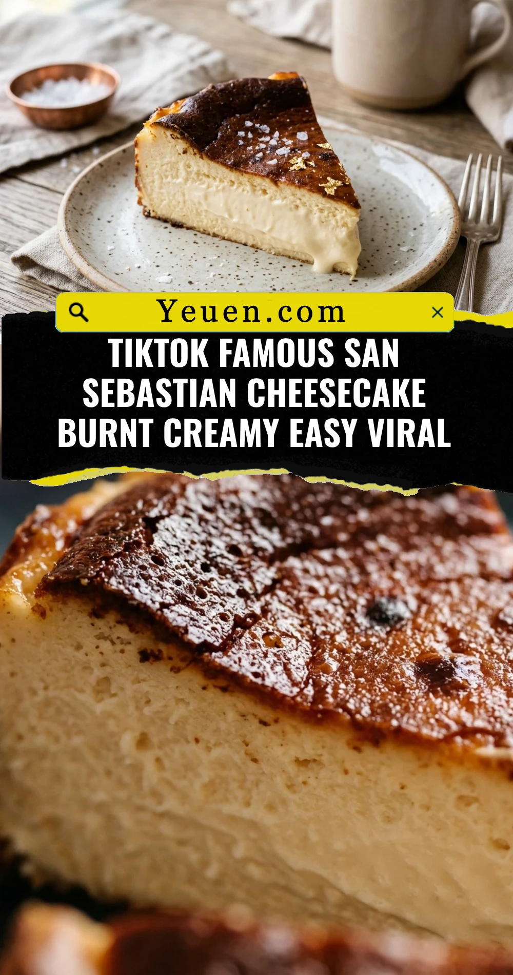 TikTok Famous San Sebastian Cheesecake Burnt Creamy Easy Viral