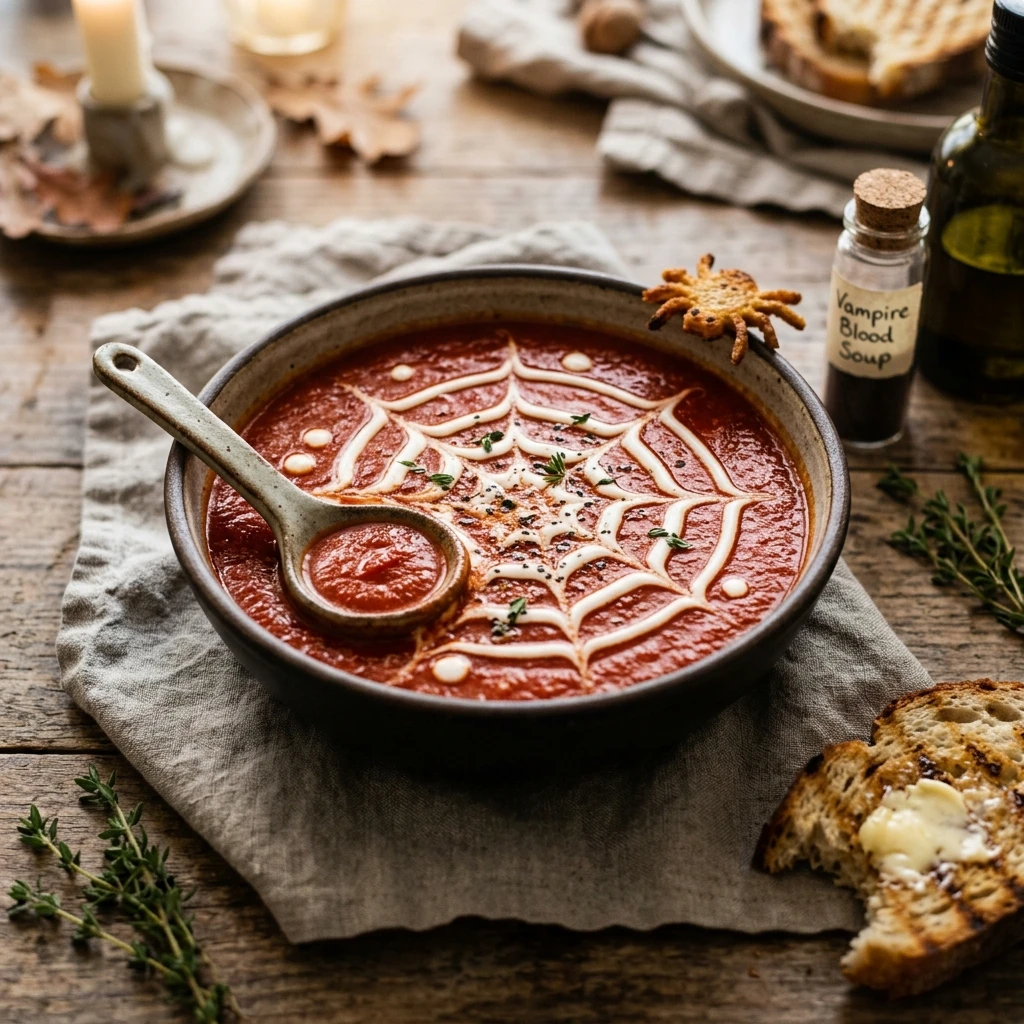 Vampire Blood Tomato Soup Halloween Creamy
