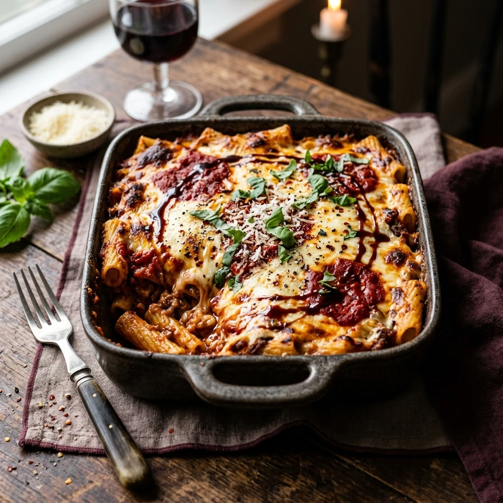 Vampire Pasta Bake - Cheesy & Bloody Good