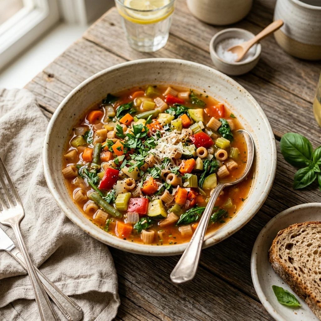 Veggie Loaded Pasta Soup for Weight Loss