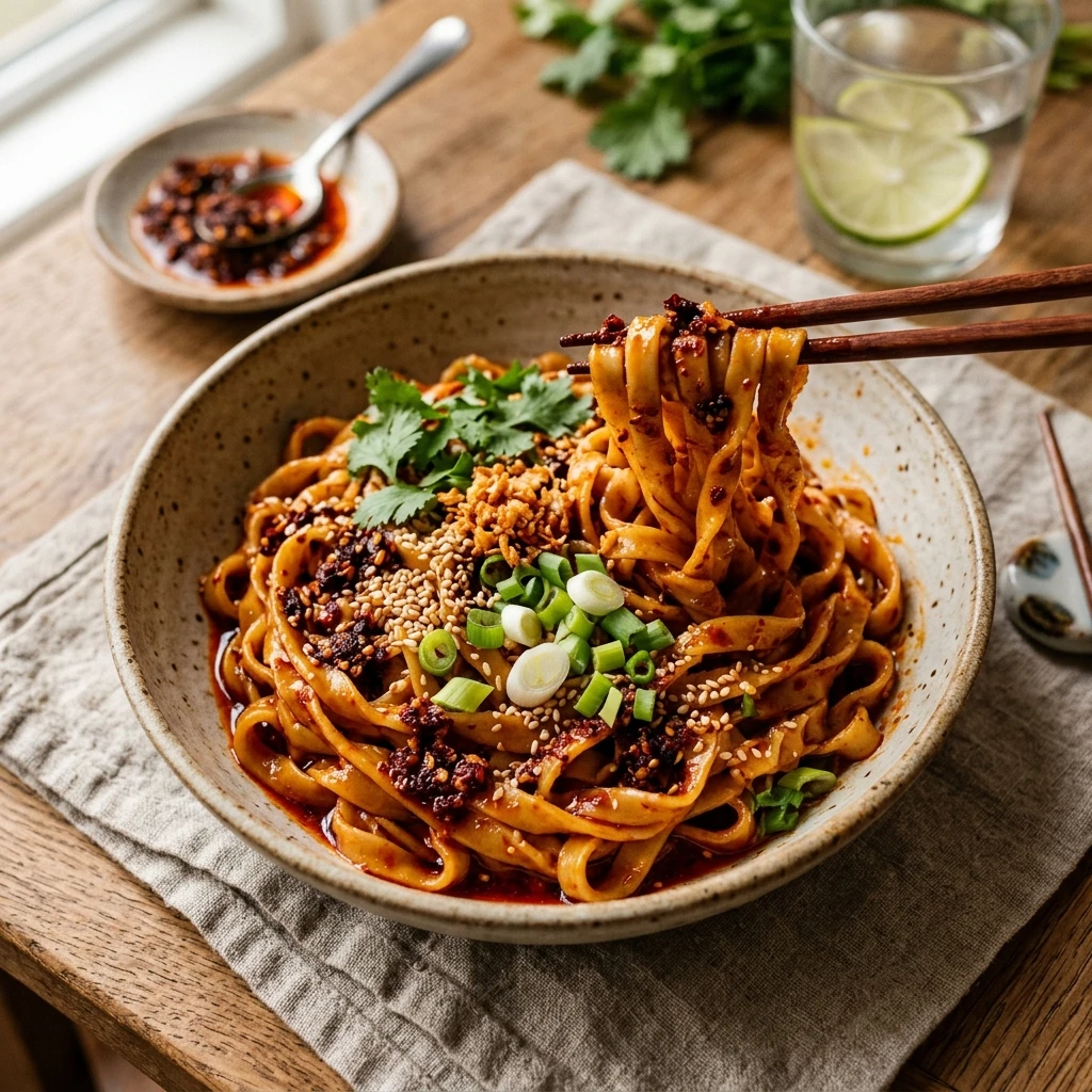 Viral Chili Crisp Noodles in 10 Mins