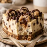 Viral Cookie Dough Cheesecake Creamy No Bake Easy TikTok Famous Recipe