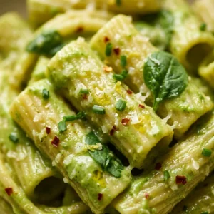 Viral Creamy Avocado Pasta Christmas TikTok Famous High Protein