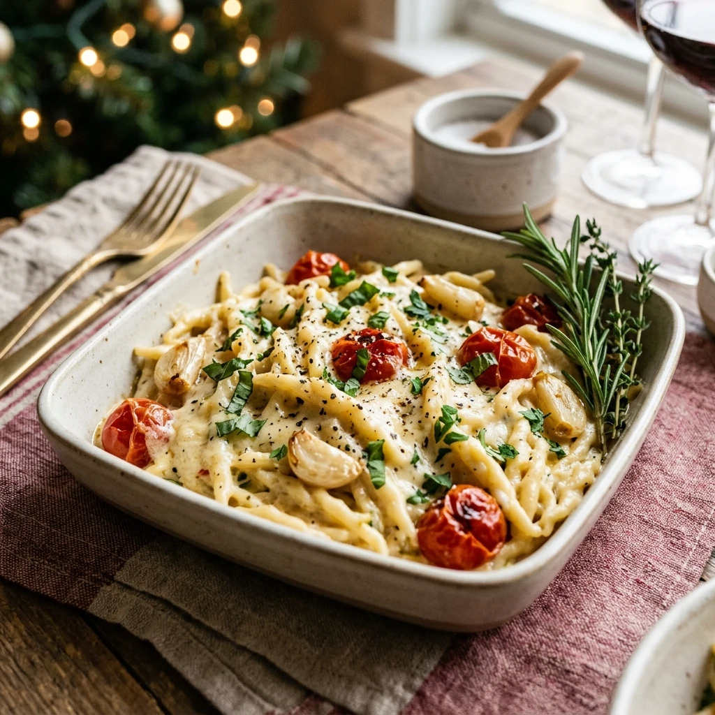 Viral Creamy Boursin Pasta Christmas TikTok Famous 3 Ingredient Holiday