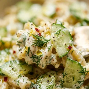 Viral Creamy Cucumber Pasta Christmas TikTok Famous No Cook