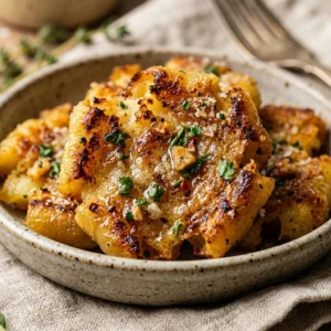 Viral Crispy Smashed Gnocchi with Garlic Butter