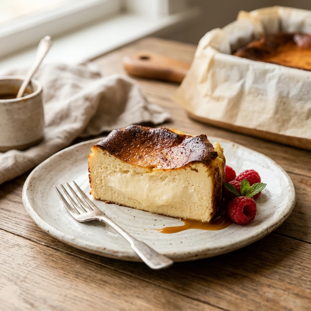 Viral Loaf Pan Basque Cheesecake Burnt Creamy Easy TikTok Famous Recipe