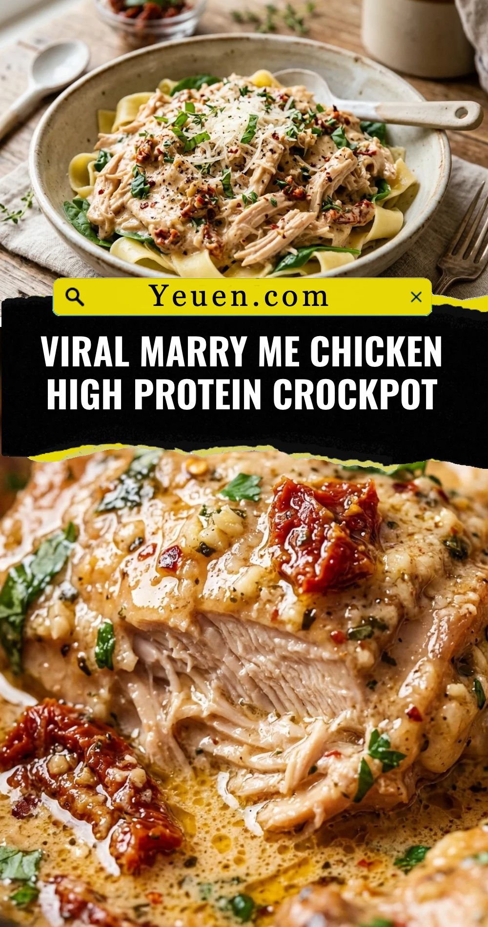 Viral Marry Me Chicken High Protein Crockpot