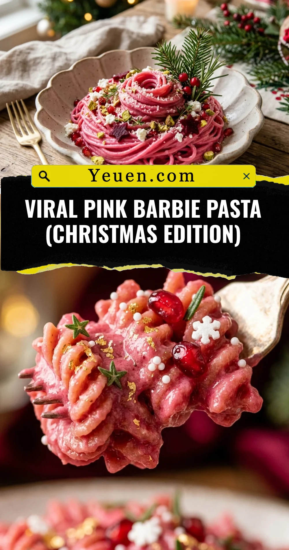 Viral Pink Barbie Pasta (Christmas Edition)