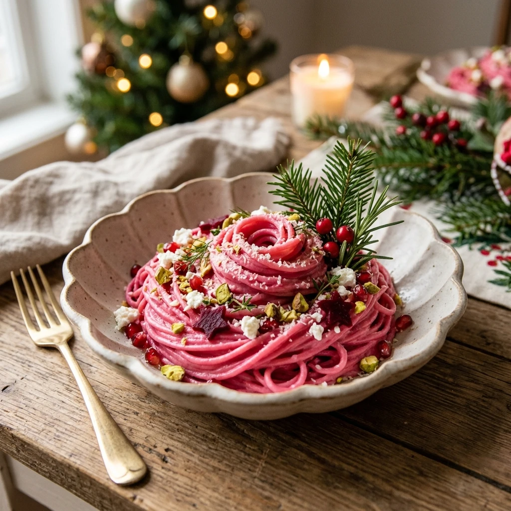 Viral Pink Barbie Pasta (Christmas Edition)