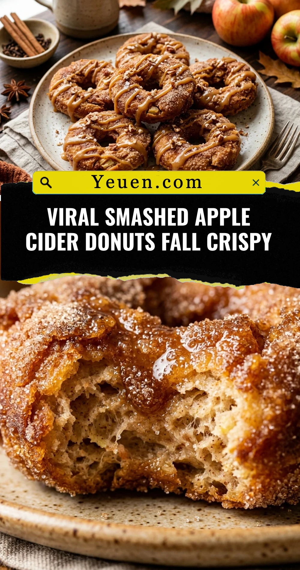 Viral Smashed Apple Cider Donuts Fall Crispy