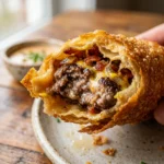 Viral Smashed Burger Egg Rolls Crispy