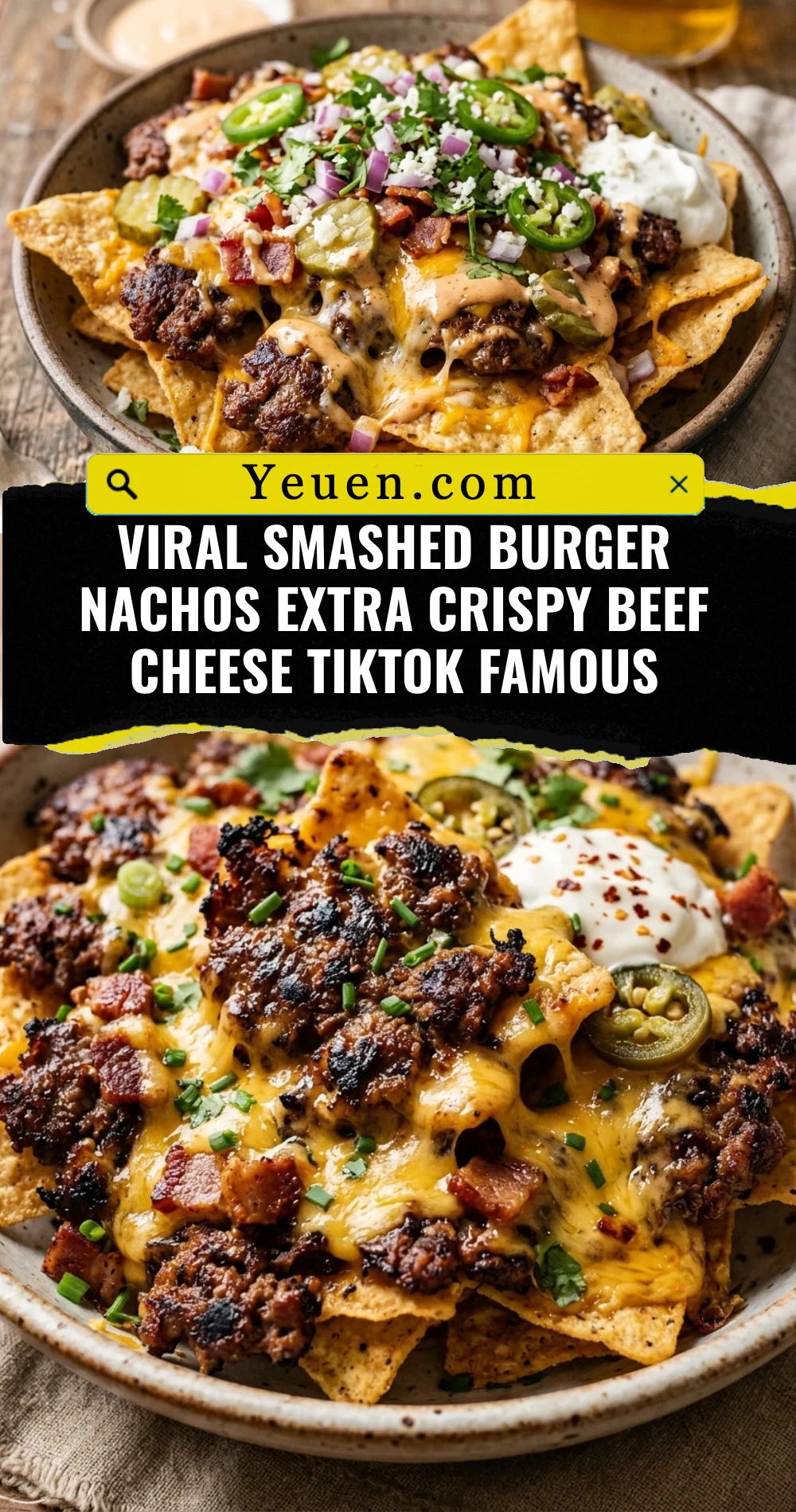 Viral Smashed Burger Nachos Extra Crispy Beef Cheese TikTok Famous