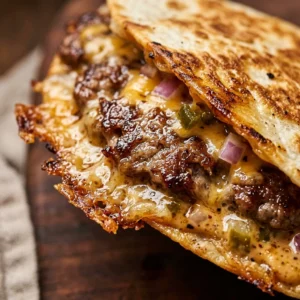 Viral Smashed Burger Quesadillas Crispy