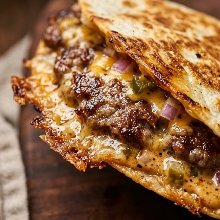 Viral Smashed Burger Quesadillas Crispy