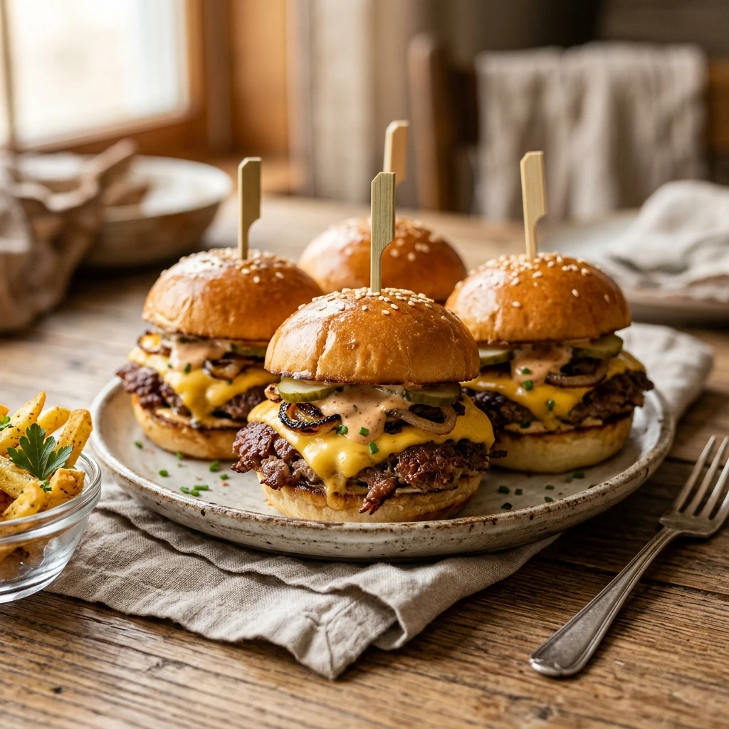 Viral Smashed Burger Sliders Extra Crispy Beef Onion TikTok Famous