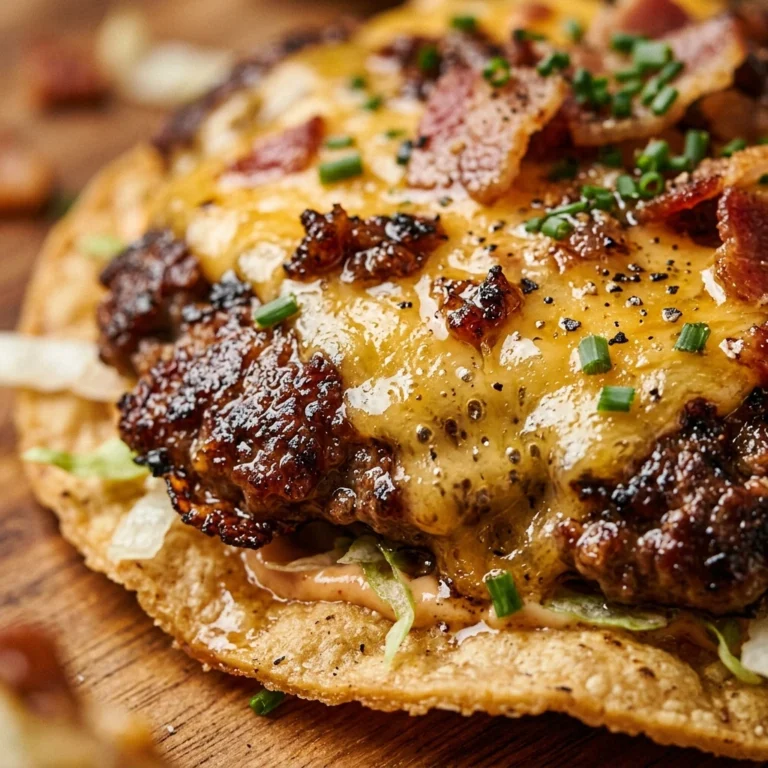 Viral Smashed Burger Tostadas Extra Crispy Beef Cheese TikTok Famous