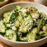 Viral Smashed Cucumber Salad Creamy Feta Extra Crispy TikTok Summer