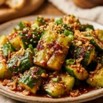 Viral Smashed Cucumber Salad Korean Gochujang Crispy TikTok Asian Extra
