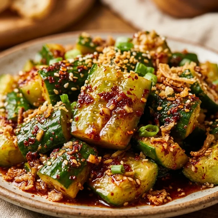 Viral Smashed Cucumber Salad Korean Gochujang Crispy TikTok Asian Extra