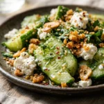 Viral Smashed Cucumber Salad Mediterranean Feta Crispy TikTok Extra Crispy