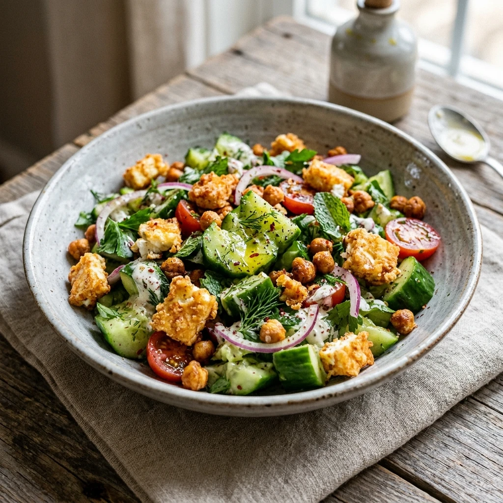 Viral Smashed Cucumber Salad Mediterranean Feta Crispy TikTok Extra Crispy