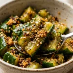 Viral Smashed Cucumber Salad TikTok Crispy Asian Sesame Extra Crispy