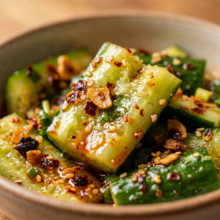 Viral Smashed Cucumber Salad With Chili Oil And Garlic Crispy TikTok Asian