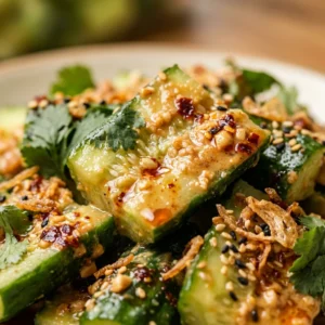 Viral Smashed Cucumber Salad With Peanut Sauce Crispy TikTok Asian Extra