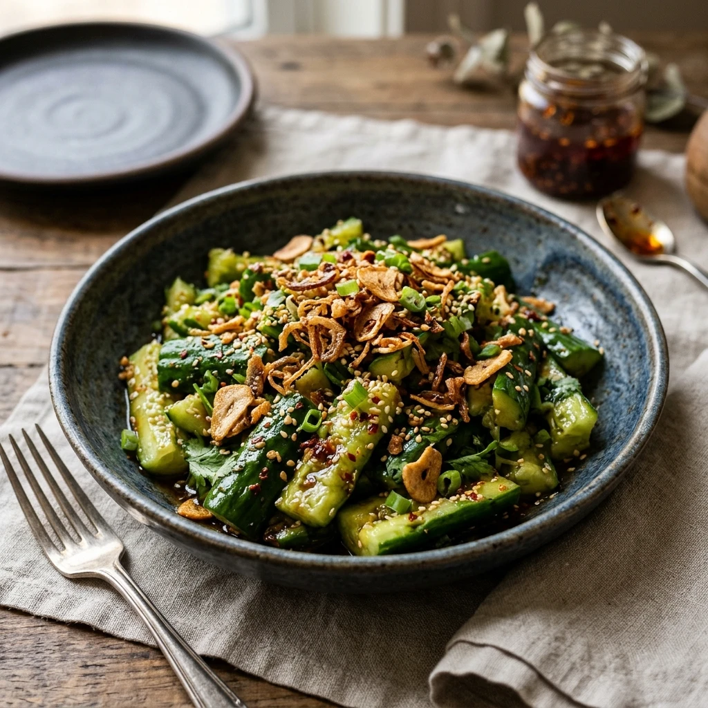 Viral Smashed Cucumber Salad With Soy Ginger Crispy TikTok Asian Extra Crispy