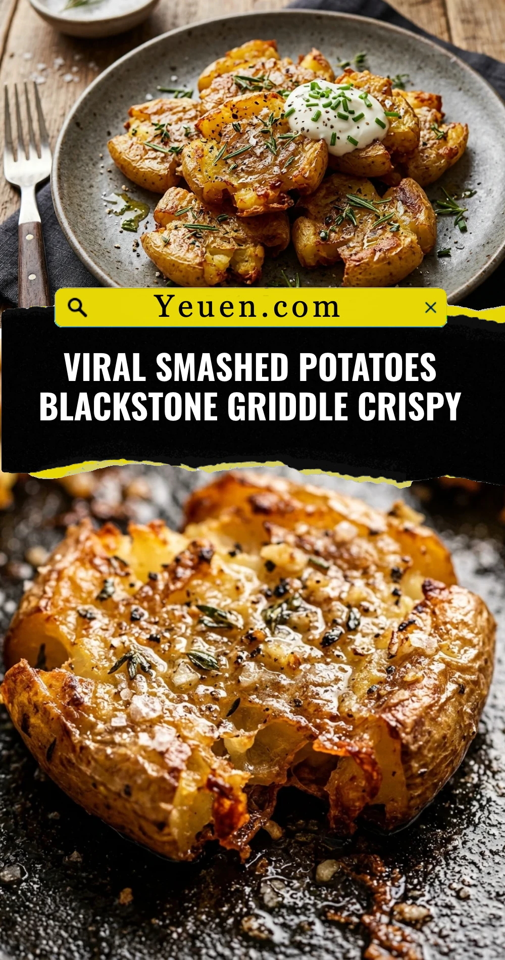 Viral Smashed Potatoes Blackstone Griddle Crispy