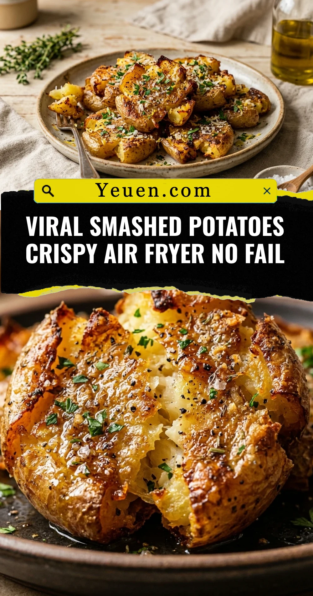 Viral Smashed Potatoes Crispy Air Fryer No Fail