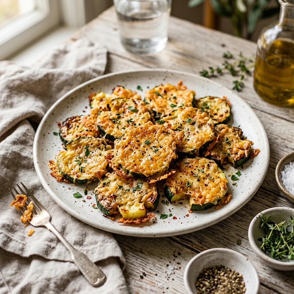 Viral Smashed Zucchini Crispy Parmesan