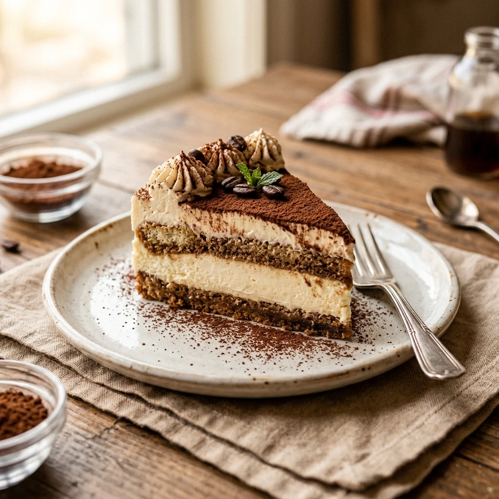 Viral Tiramisu Cheesecake Creamy No Bake Easy TikTok Famous Recipe