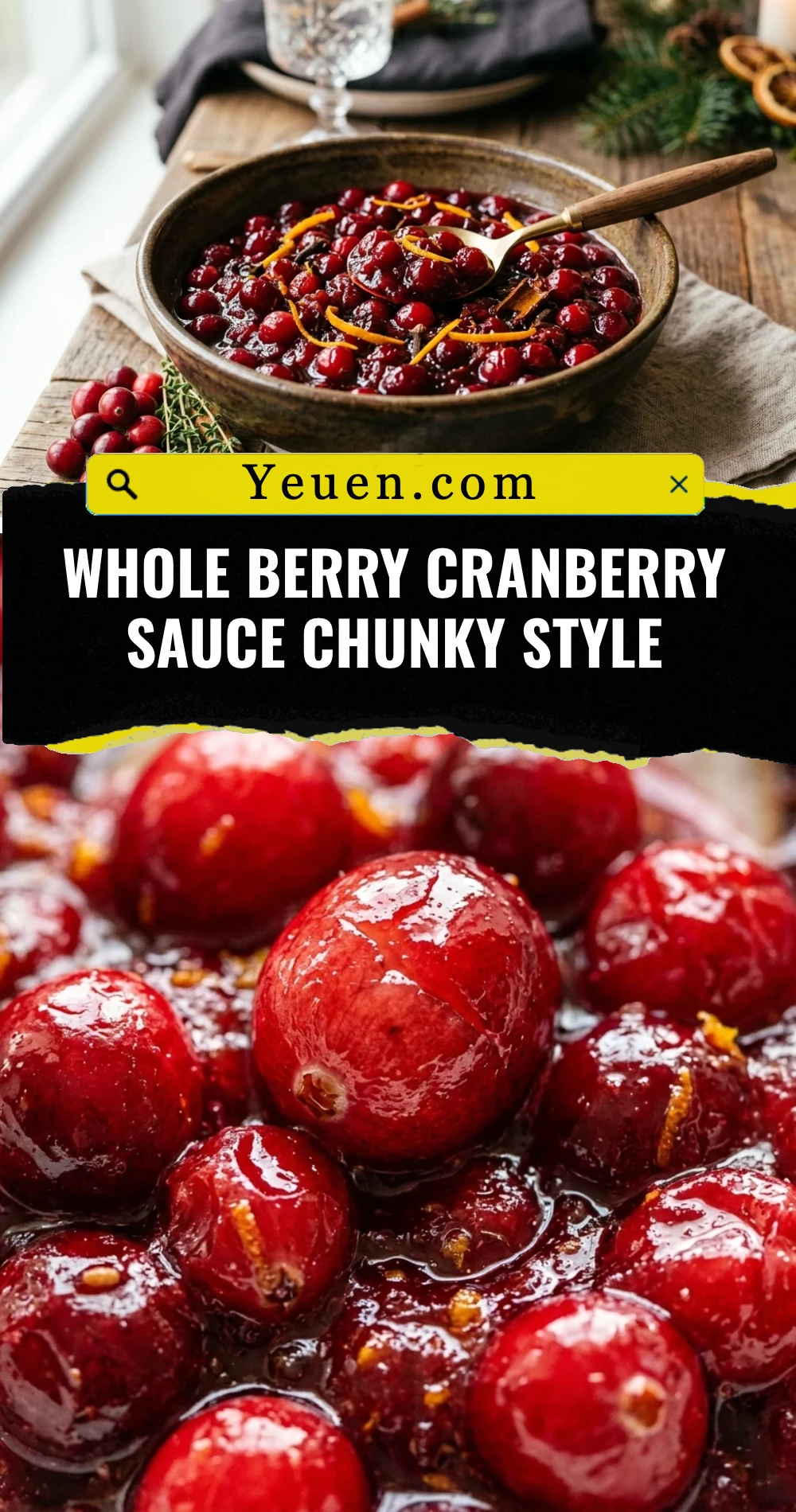 Whole Berry Cranberry Sauce Chunky Style